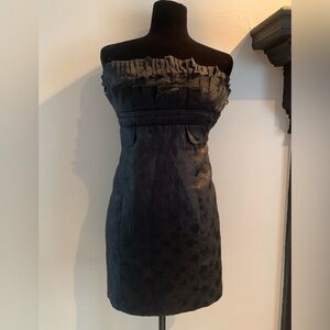 Black strapless dress